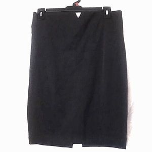 Express Very Dark Heather Gray Lined Business Pencil Skirt in Size 6